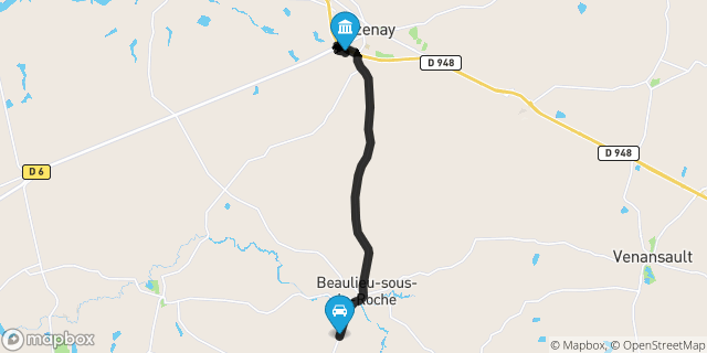 Itinéraire vers Aizenay