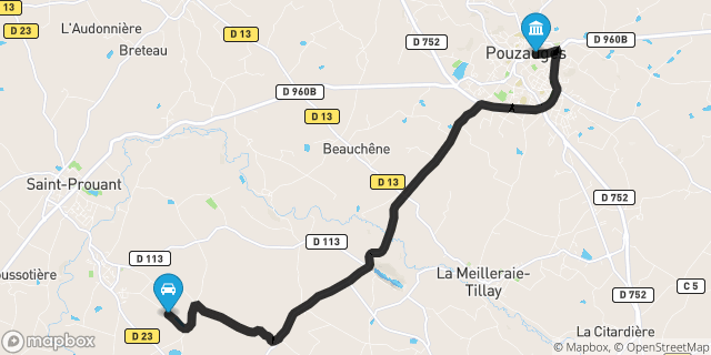 Itinéraire vers Pouzauges