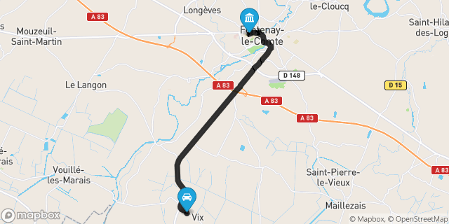 Itinéraire vers Fontenay-le-Comte