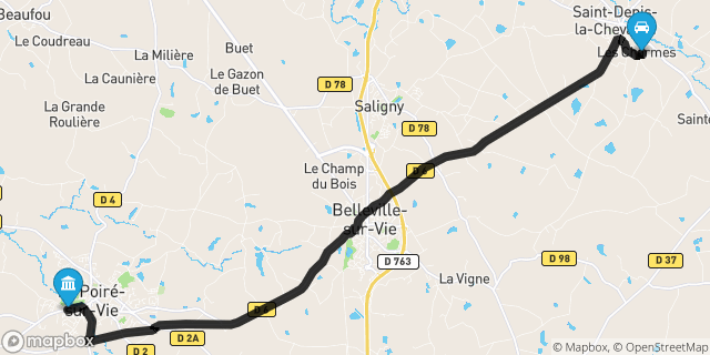 Itinéraire vers Le Poiré-sur-Vie