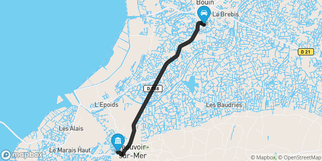 Itinéraire vers Beauvoir-sur-Mer