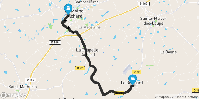 Itinéraire vers La Mothe-Achard