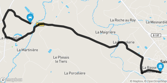 Itinéraire vers Saint-Fulgent