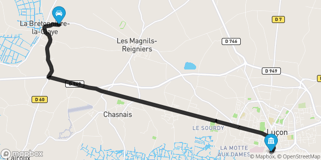 Itinéraire vers Luçon