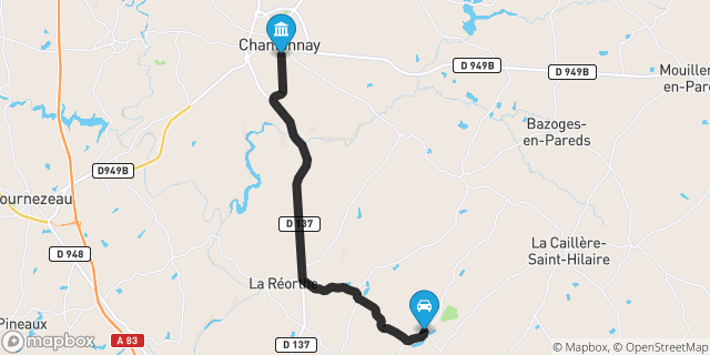 Itinéraire vers Chantonnay