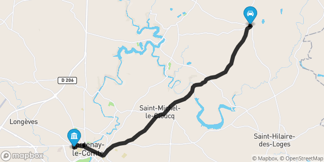 Itinéraire vers Fontenay-le-Comte