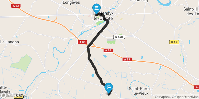 Itinéraire vers Fontenay-le-Comte