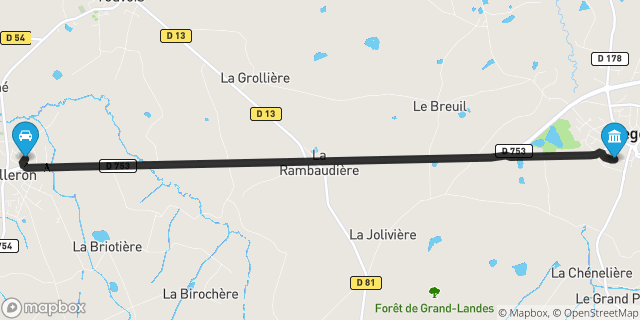 Itinéraire vers Lège
