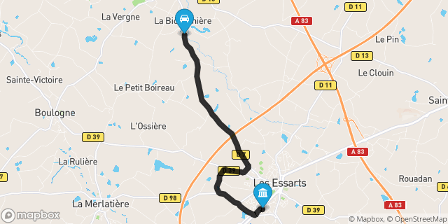 Itinéraire vers Essarts
