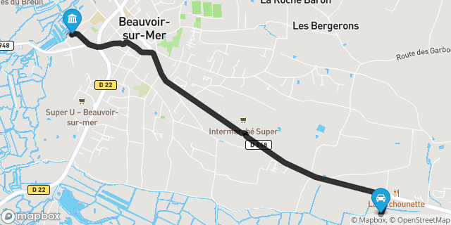 Itinéraire vers Beauvoir-sur-Mer