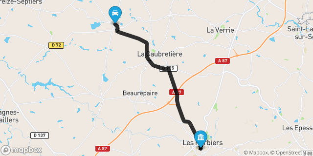 Itinéraire vers Herbiers