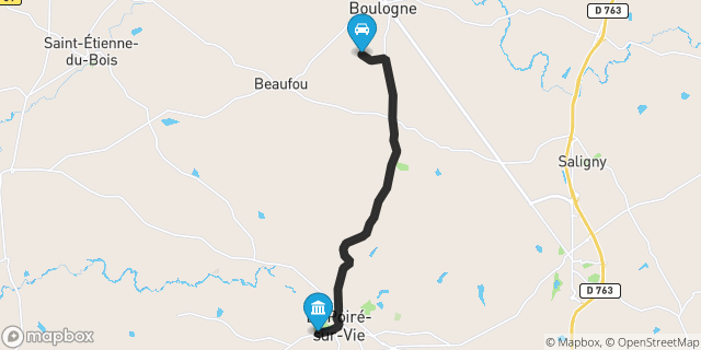Itinéraire vers Le Poiré-sur-Vie