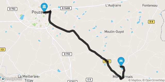 Itinéraire vers Pouzauges