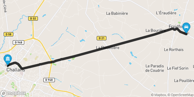Itinéraire vers Challans