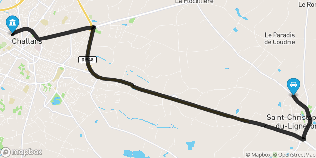 Itinéraire vers Challans