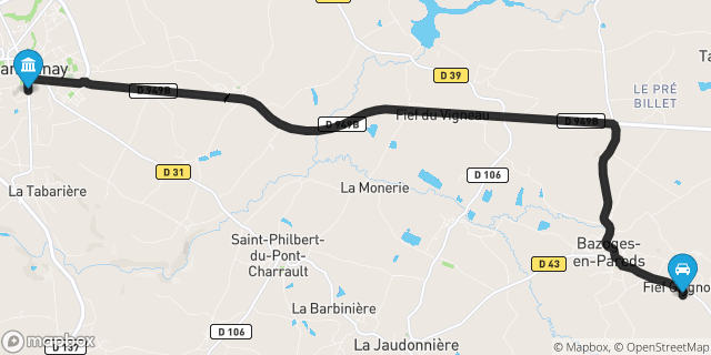 Itinéraire vers Chantonnay
