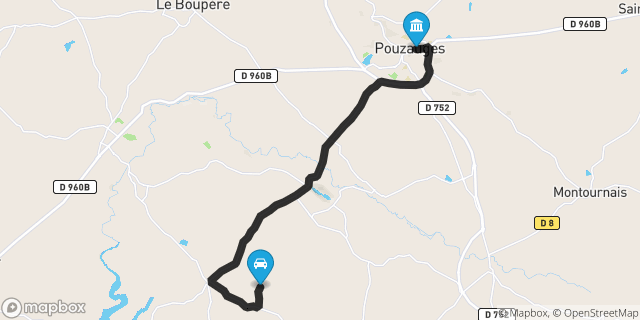 Itinéraire vers Pouzauges
