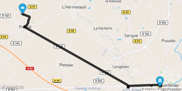 Itinéraire vers Fontenay-le-Comte