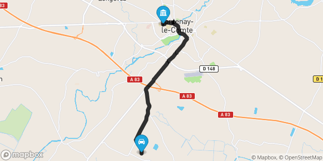 Itinéraire vers Fontenay-le-Comte