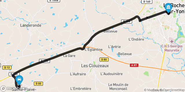 Itinéraire vers La Roche-sur-Yon