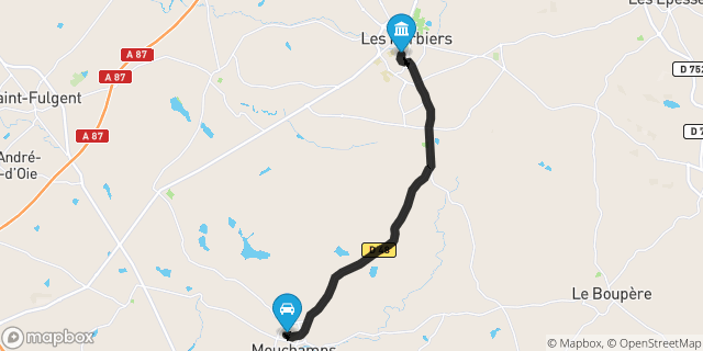 Itinéraire vers Herbiers