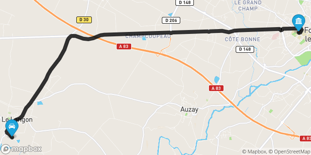 Itinéraire vers Fontenay-le-Comte