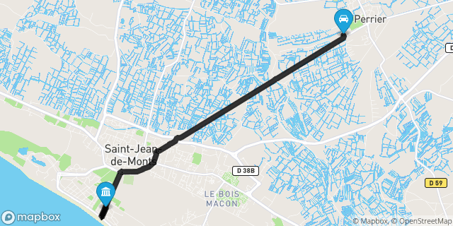 Itinéraire vers Saint-Jean-de-Monts