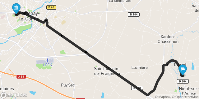 Itinéraire vers Fontenay-le-Comte