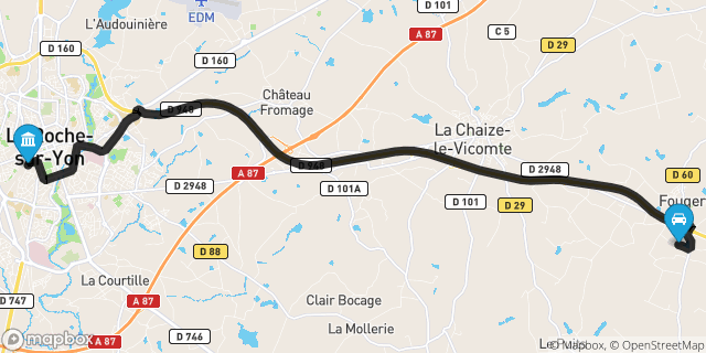 Itinéraire vers La Roche-sur-Yon
