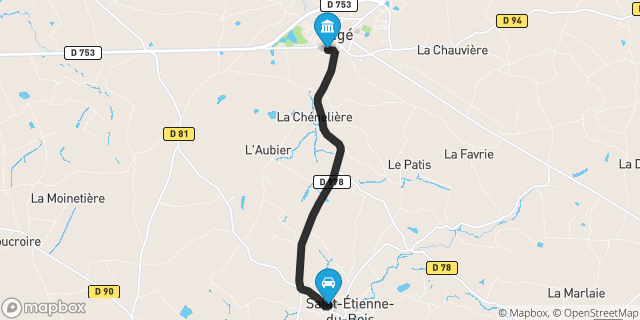 Itinéraire vers Lège