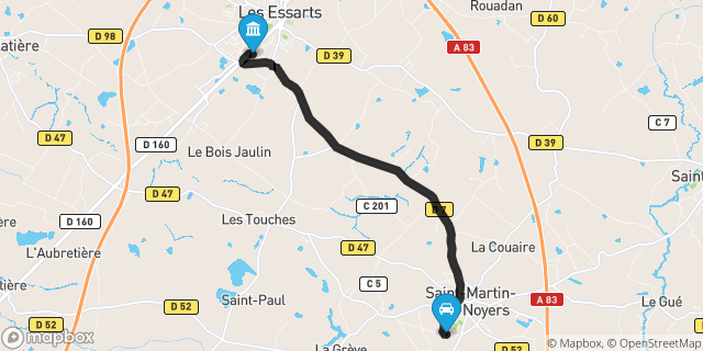 Itinéraire vers Essarts
