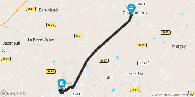 Itinéraire vers Lusignan