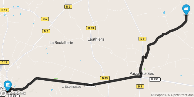 Itinéraire vers Chauvigny
