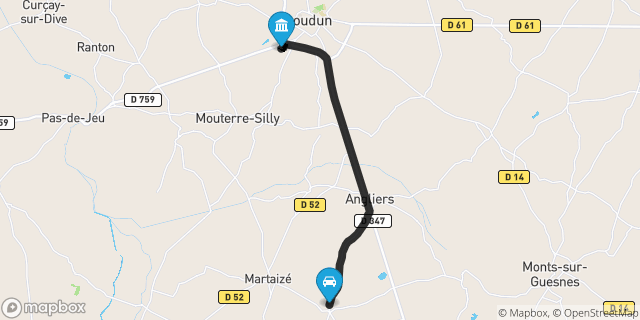 Itinéraire vers Loudun