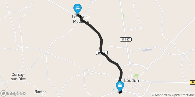 Itinéraire vers Loudun