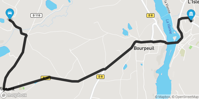 Itinéraire vers L'Isle-Jourdain