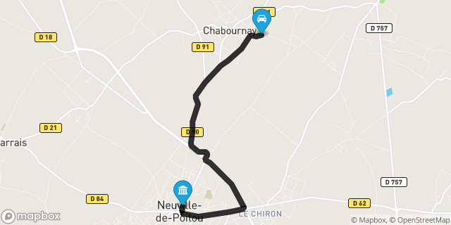 Itinéraire vers Neuville-de-Poitou
