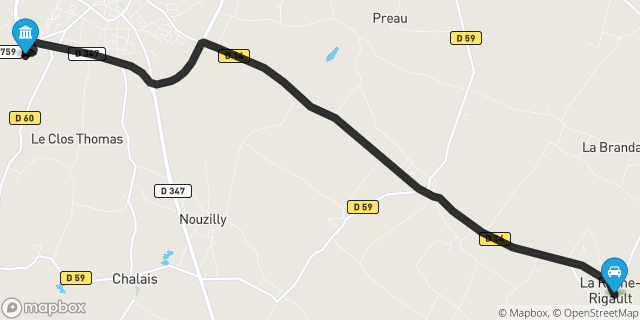Itinéraire vers Loudun
