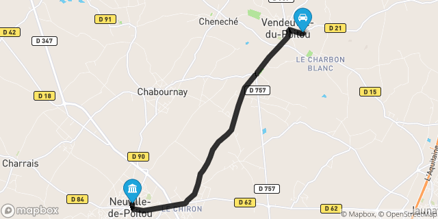 Itinéraire vers Neuville-de-Poitou