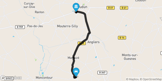Itinéraire vers Loudun