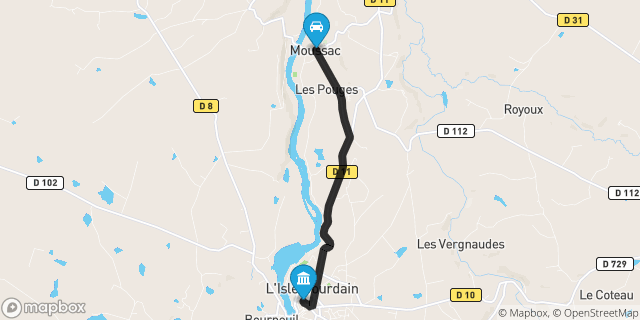 Itinéraire vers L'Isle-Jourdain