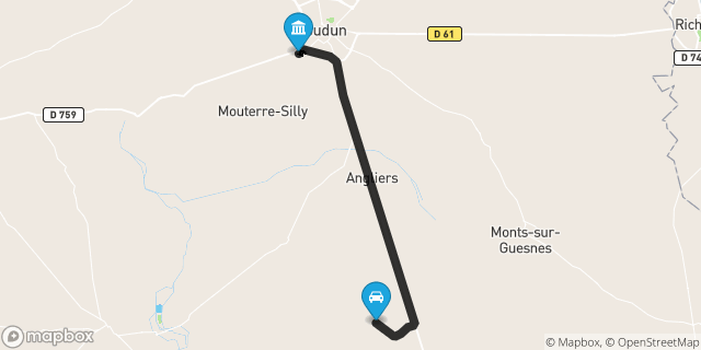Itinéraire vers Loudun