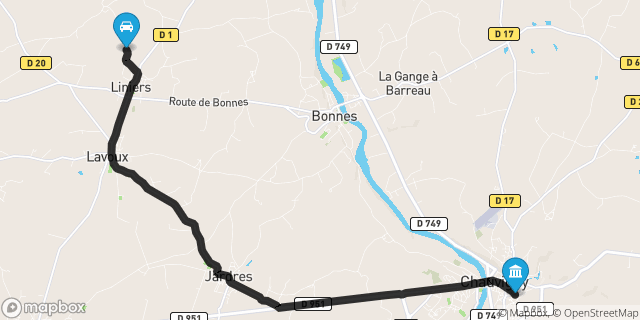 Itinéraire vers Chauvigny