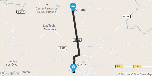 Itinéraire vers Loudun