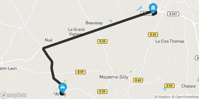 Itinéraire vers Loudun