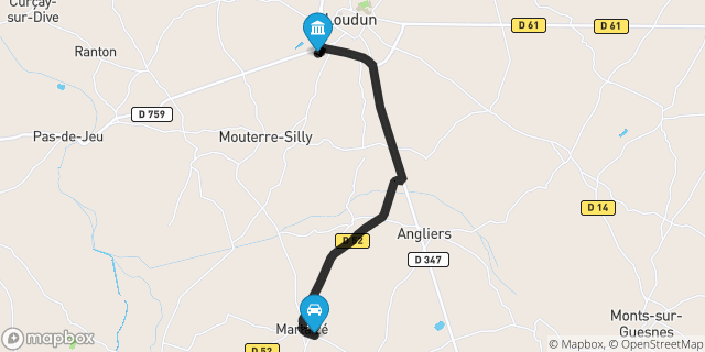 Itinéraire vers Loudun