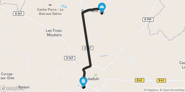Itinéraire vers Loudun