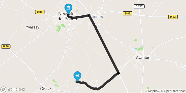 Itinéraire vers Neuville-de-Poitou