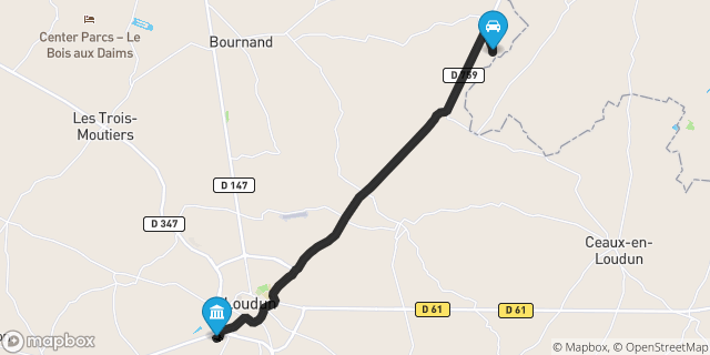 Itinéraire vers Loudun