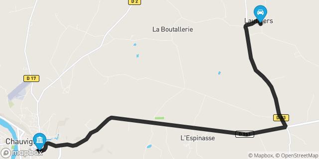 Itinéraire vers Chauvigny